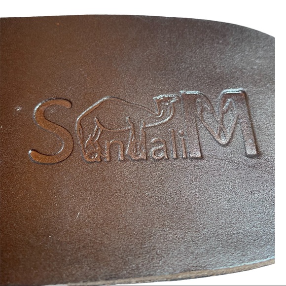 Sandalim Leather Flip Flops Size 9.5 EUR 41 - Picture 3 of 9